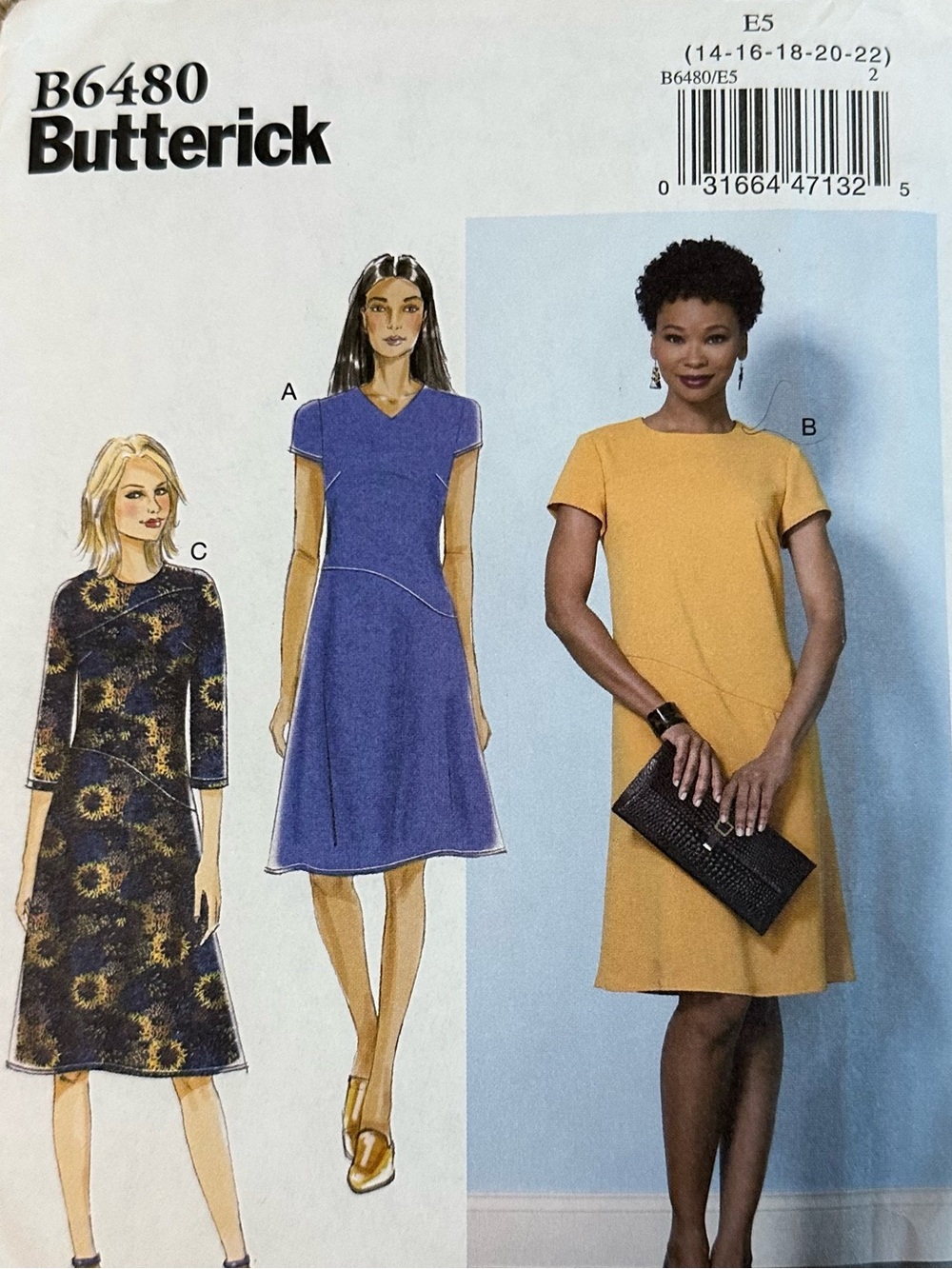 Butterick Women’s Dress Pattern Plus Sizes 14-16-18-20-22 👗